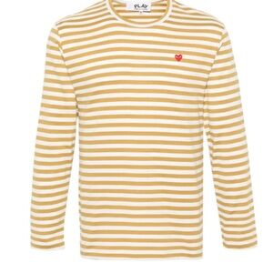 Comme Des Garçons Play Mini Heart Striped T-Shirt Size XXL